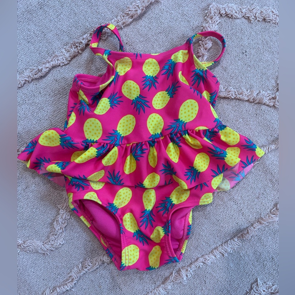 Size 3-6 months baby girl pineapple swimsuit